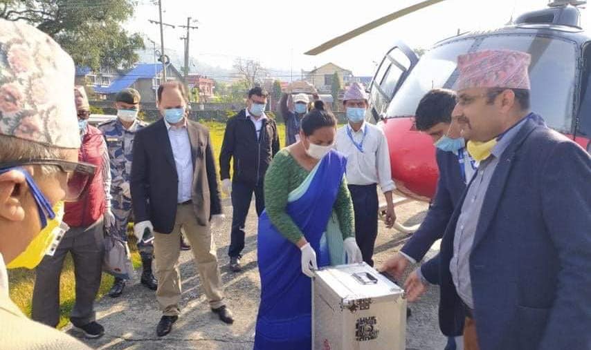 Gandaki Social Development Minister receives medical supplies