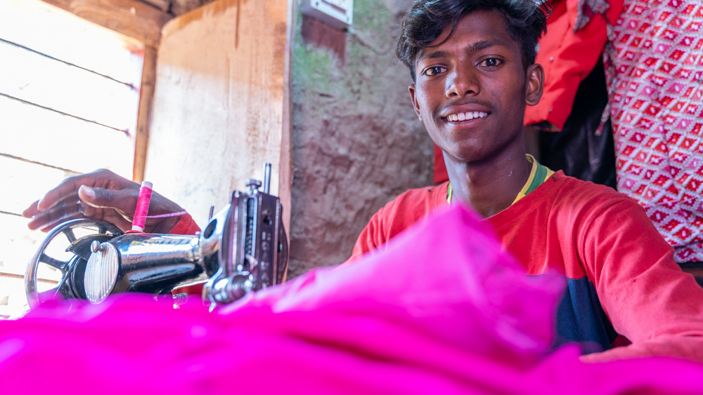Rabi from Kordha Bajura in his tailoring shop